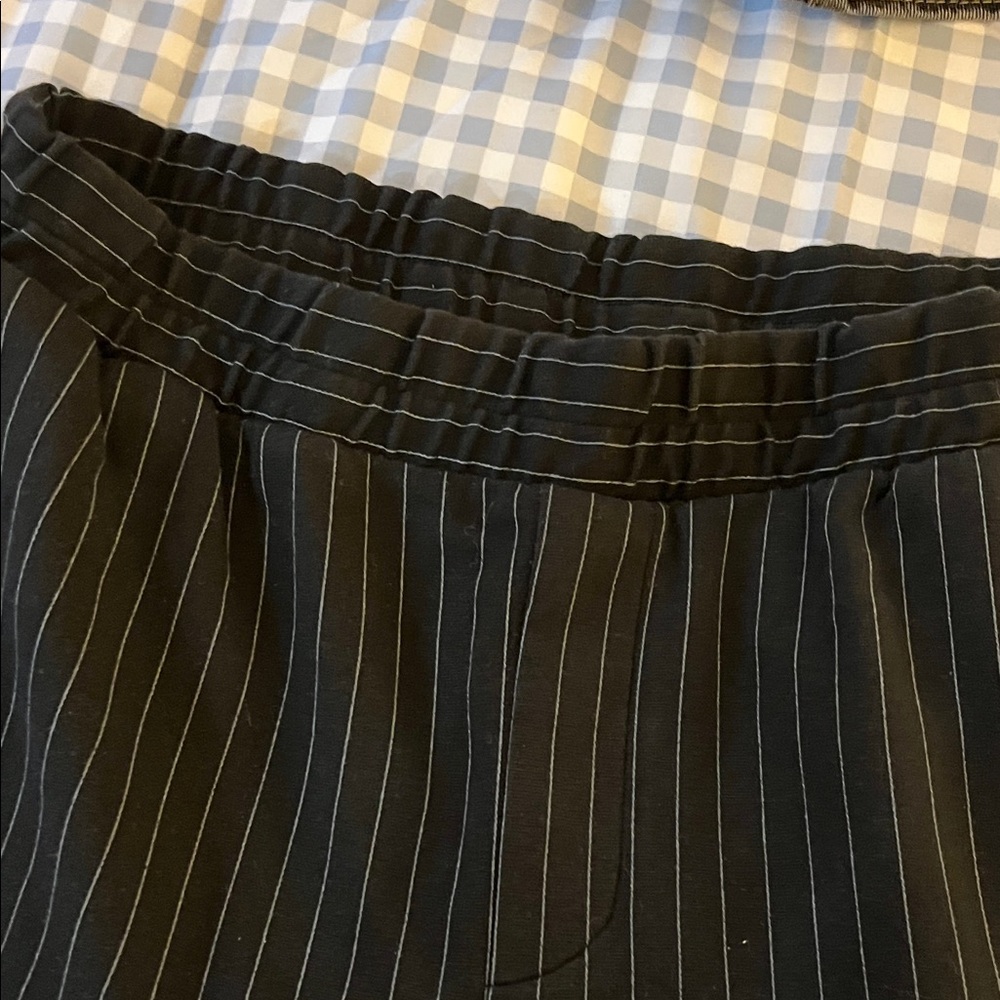 Black Pinstripe woMen's Pants - Picture 3 of 4